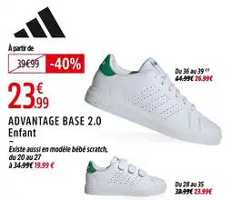 Intersport ADIDAS Advantage base 2.0 enfant offre