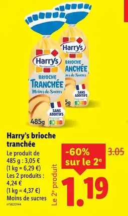 Lidl HARRY'S Brioche tranchée offre