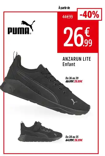 Intersport PUMA Anzarun lite enfant offre