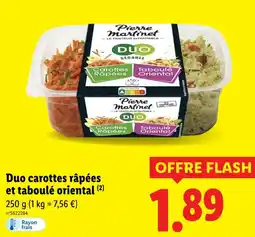 Lidl PIERRE MARTINET Duo carottes râpées et taboulé oriental offre