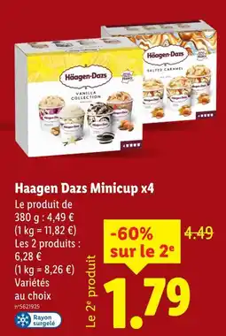 Lidl Haagen Dazs Minicup x4 offre