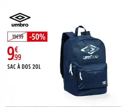 Intersport UMBRO Sac à dos 20l offre