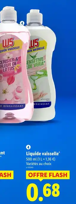 Lidl W5 Liquide vaisselle offre