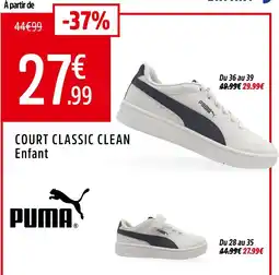 Intersport PUMA Court classic clean offre