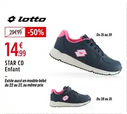 Intersport LOTTO Star cd enfant offre