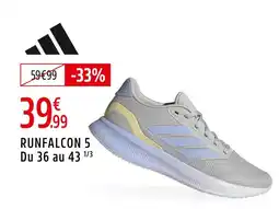 Intersport ADIDAS Runfalcon 5 du 36 au 43 1/3 offre