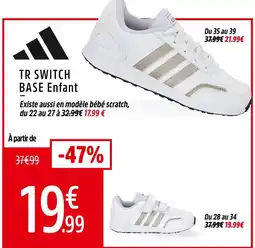 Intersport Adidas Tr switch base enfant offre