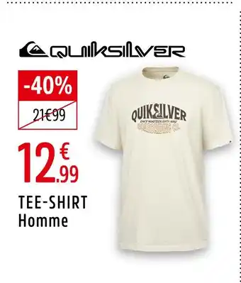 Intersport Quiksilver Tee-shirt homme offre