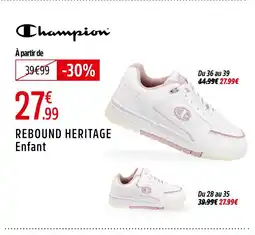 Intersport CHAMPION Rebound heritage enfant offre