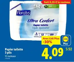 Lidl FLORAYS Papier toilette offre