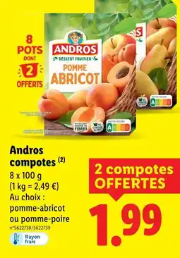 Lidl ANDROS Compotes offre