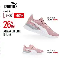 Intersport PUMA Anzarun lite enfant offre