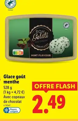 Lidl Glace goût menthe offre