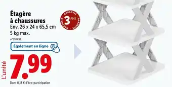 Lidl Livarno Étagère à chaussures offre