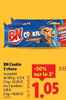 Lidl BN Cookie 2 choco offre