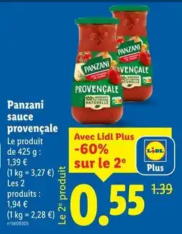 Lidl Panzani Sauce provençale offre