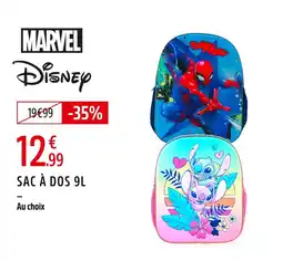Intersport Marvel / Disney Sac à dos 9 L offre