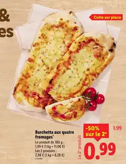Lidl Barchetta aux quatre fromages offre