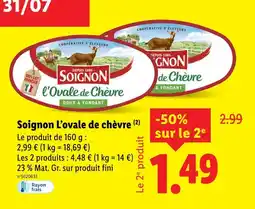 Lidl Soignon L’ovale de chèvre offre