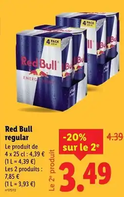 Lidl Red Bull regular offre
