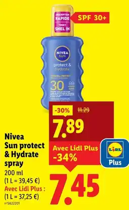 Lidl NIVEA Sun protect & Hydrate spray offre