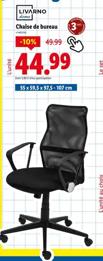 Lidl LIVARNO HOME Chaise de bureau offre