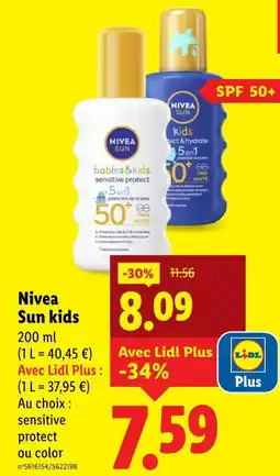 Lidl Nivea Sun kids offre