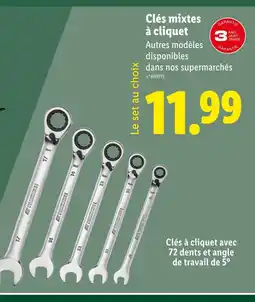 Lidl PARKSIDE Clés mixtes à cliquet offre