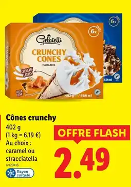 Lidl Gelatelli Cônes crunchy offre