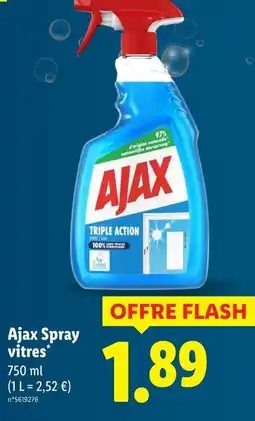 Lidl AJAX Spray vitres offre