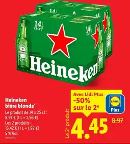 Lidl HEINEKEN bière blonde offre