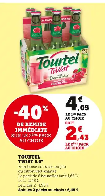 Super U Tourtel twist 0.0° offre