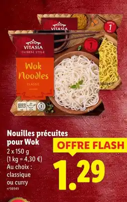 Lidl Vitasia Nouilles précuites pour Wok offre