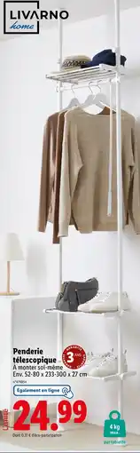 Lidl LIVARNO HOME Penderie télescopique offre