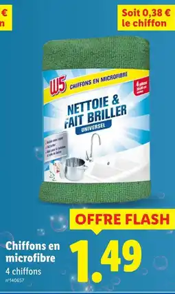 Lidl W5 Chiffons en microfibre offre