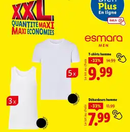 Lidl ESMARA T-shirts homme offre