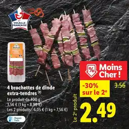 Lidl Brochettes de dinde offre