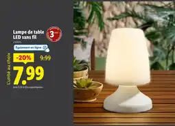 Lidl Lampe de table LED sans fil offre