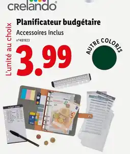 Lidl CRELANDO Planificateur budgétaire offre