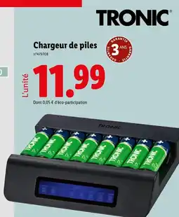 Lidl TRONIC Chargeur de piles offre