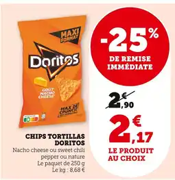 Super U Doritos Chips tortillas offre