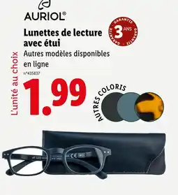 Lidl AURIOL Lunettes de lecture avec étui offre