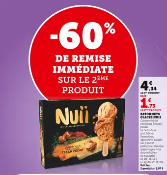 Super U Nuii Bâtonnets glacés offre