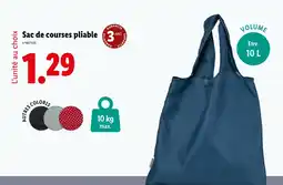 Lidl Sac de courses pliable offre