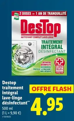 Lidl DES TOP Traitement intégral lave-linge désinfectant offre