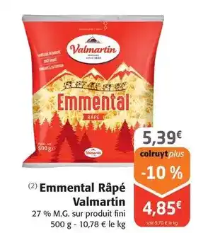 Colruyt Valmartin - emmental râpé offre