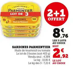 Super U Parmentier Sardines offre