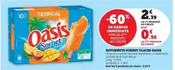 Super U Oasis - batonnets sorbet glaces offre