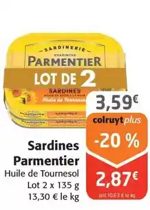 Colruyt Parmentier - sardines offre
