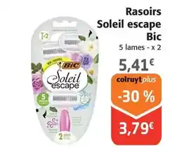 Colruyt Bic - rasoir soleil escape offre